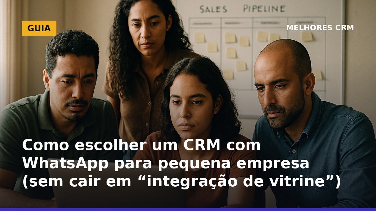 Como escolher CRM com WhatsApp para pequena empresa no Brasil em 2026