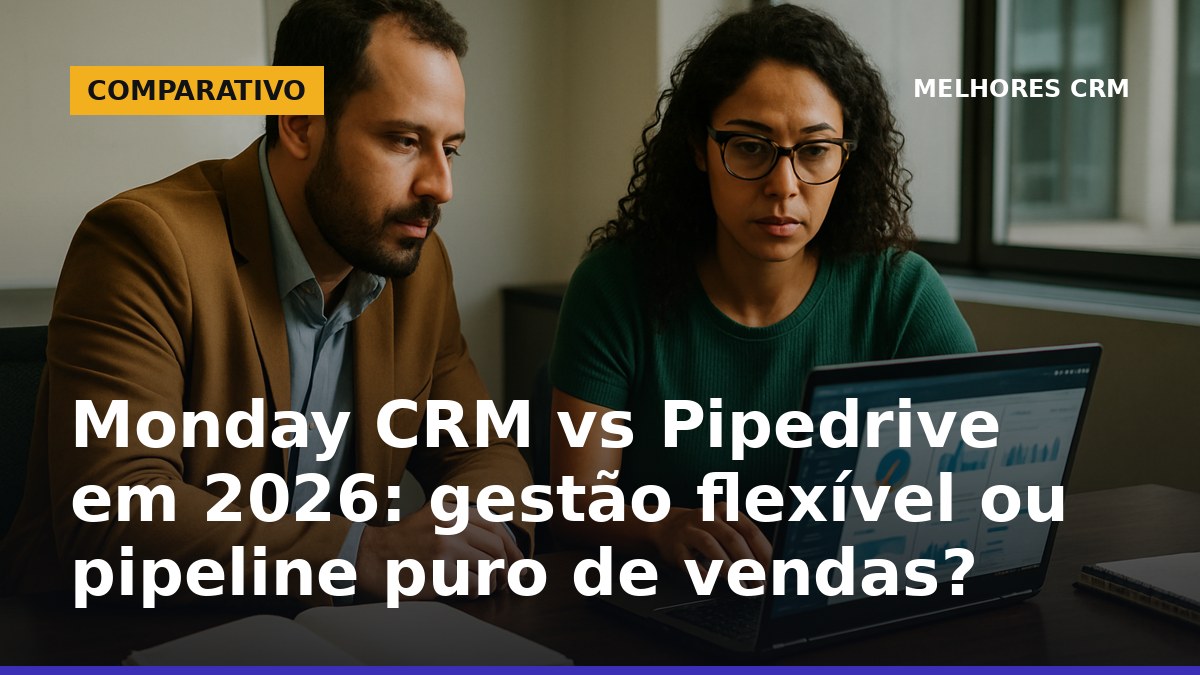 Monday CRM vs Pipedrive em 2026: comparação entre gestão flexível e pipeline de vendas