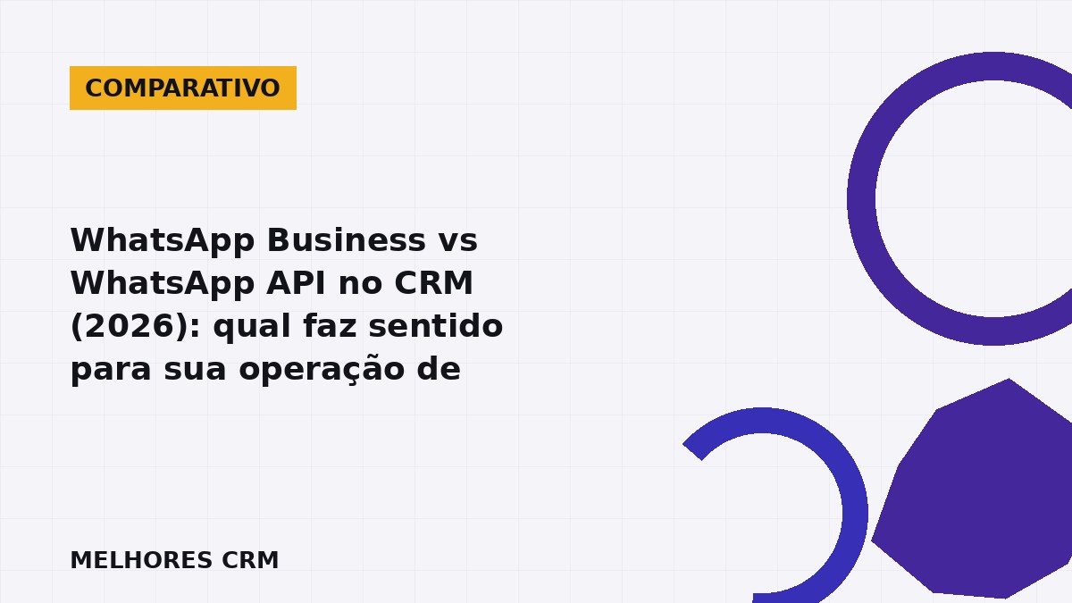 WhatsApp Business vs WhatsApp API no CRM: equipe de vendas comparando atendimento no WhatsApp