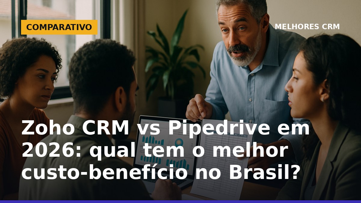 Zoho CRM vs Pipedrive em 2026: comparação de custo-benefício no Brasil